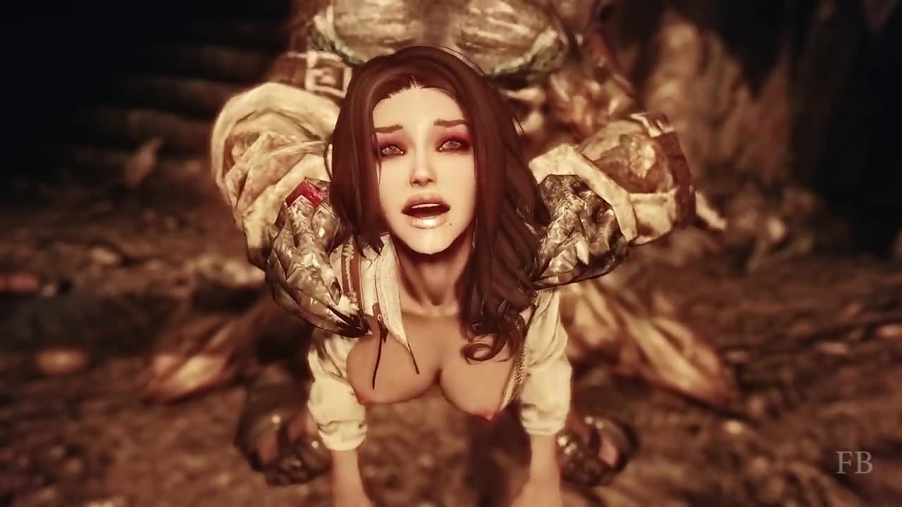 Zombie knocks out the boyfriend then roughly fucks his girlfriend