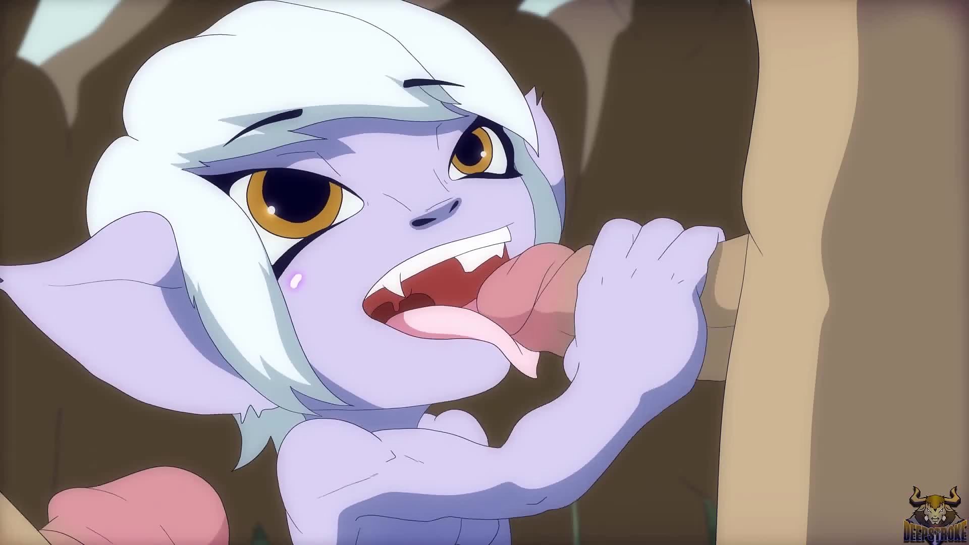 Gangpaid - Tristana from league of legends deepthroat and gangbang