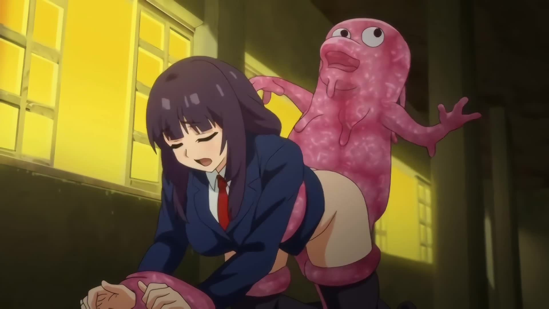 Mucus Living Together 2 - Schoolgirl slime girl has hentai threesome