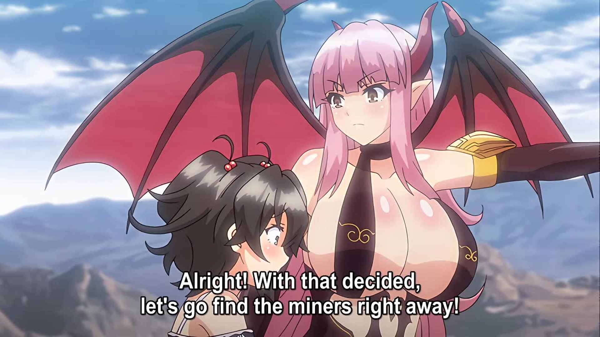 Succubus Connect! 2 - Dirty old miners hentai gangbang a succubus in training